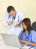 Checking records stock photography Checking records stock photography