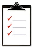 Checklist on Clipboard