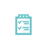 Checklistenvektorikone auf Weiß lizenzfreie abbildung Checklistenvektorikone auf Weiß lizenzfreie abbildung