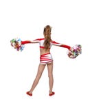 Cheerleader girl standing back Stock Photos Cheerleader girl standing back Stock Photos