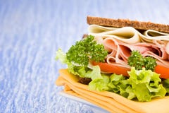 Cheese And Ham Sandwich Royalty Free Stock Images