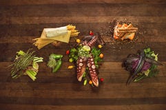 Chef Table Raw Food royalty free stock image Chef Table Raw Food royalty free stock image