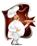 Chef With Pizza Royalty Free Stock Photos Chef With Pizza Royalty Free Stock Photos