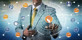 ChefMonitoring Smart Water raster via AI och IoT royaltyfri fotografi ChefMonitoring Smart Water raster via AI och IoT royaltyfri fotografi