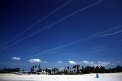 Chem trails in California Stock Photo Chem trails in California Stock Photo