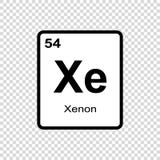 Xenon chemical element stock illustration. Illustration of element ...