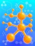 Chemical molecule structure concept background, cartoon style vector illustration Chemical molecule structure concept background, cartoon style vector illustration