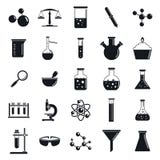 Chemii laboratorium ikony set, prosty styl ilustracja wektor Chemii laboratorium ikony set, prosty styl ilustracja wektor