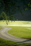 Chemin de terrain de golf et de chariot photographie stock libre de droits Chemin de terrain de golf et de chariot photographie stock libre de droits