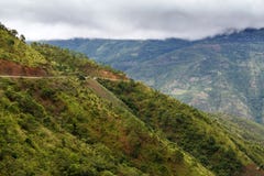 Chemin de terre, Chin State, Myanmar Photos stock Chemin de terre, Chin State, Myanmar Photos stock
