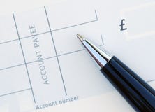 Cheque em branco fotografia de stock royalty free Cheque em branco fotografia de stock royalty free