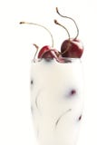 Cherries In Milk Royalty Free Stock Image