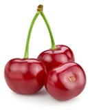 Cherry isolerad white arkivbild Cherry isolerad white arkivbild