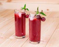 Cherry Smoothie Stock Images
