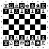 Chess pieces on chessboard vector illustration Chess pieces on chessboard vector illustration