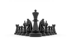 Chess team building strategy - King`s leadership Royalty Free Stock Image Chess team building strategy - King`s leadership Royalty Free Stock Image