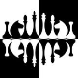 Chessmen On Chess Background Stock Photography
