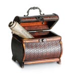 Chest with message royalty free stock photo Chest with message royalty free stock photo