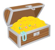 Chest of treasures vector illustration Chest of treasures vector illustration