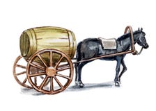 cheval de transport de baril illustration stock cheval de transport de baril illustration stock