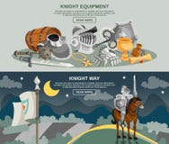 Chevalier Banner Set illustration stock Chevalier Banner Set illustration stock
