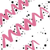 Chevron stripes in bright pink and dotted watercolor spots royalty free illustration Chevron stripes in bright pink and dotted watercolor spots royalty free illustration