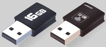 Chiavetta USB isometrica Adattatore di Wi-Fi Azionamenti realistici della penna Disco istantaneo Memory stick aperti isolati su f royalty illustrazione gratis Chiavetta USB isometrica Adattatore di Wi-Fi Azionamenti realistici della penna Disco istantaneo Memory stick aperti isolati su f royalty illustrazione gratis