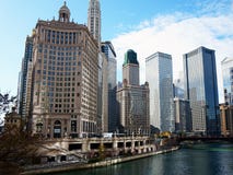 Chicago City, View From River Royalty Free Stock Images Chicago City, View From River Royalty Free Stock Images