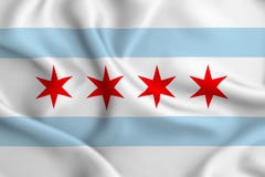 Download Chicago flag stock image. Image of bars, night, skyline ...