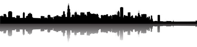 chicago silhouettehorisont vektor illustrationer chicago silhouettehorisont vektor illustrationer