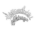 Chicago Skyline Logo Sketch stock illustration Chicago Skyline Logo Sketch stock illustration