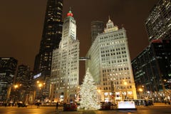 Chicago à Noël image libre de droits Chicago à Noël image libre de droits