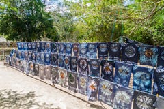 CHICHEN ITZA, MEXICO - FEB 26, 2016: Souvenir T-shirts at the archeological site Chichen Itz stock photo CHICHEN ITZA, MEXICO - FEB 26, 2016: Souvenir T-shirts at the archeological site Chichen Itz stock photo