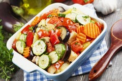 Chicken baked with vegetables