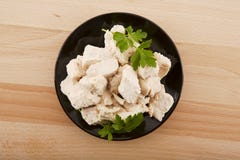 Chicken Fillet With Parsley On Dish Stock Photo