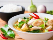 Chicken red curry traditional Thai food. Royalty Free Stock Image Chicken red curry traditional Thai food. Royalty Free Stock Image