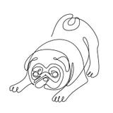 Chien de roquet, un dessin au trait illustration de vecteur Chien de roquet, un dessin au trait illustration de vecteur