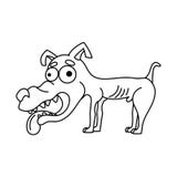 Chien étonnant regardant l'illustration illustration stock Chien étonnant regardant l'illustration illustration stock