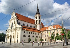 Chiesa di St Thomas, Brno, repubblica Ceca fotografia stock libera da diritti Chiesa di St Thomas, Brno, repubblica Ceca fotografia stock libera da diritti