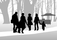 Child And Families In Park Stock Photo