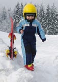 Child At Skiing Resort Stock Images