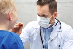 Child with doctor. Otolaryngologist royalty free stock photo Child with doctor. Otolaryngologist royalty free stock photo