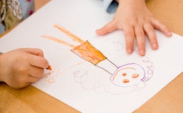 Child Drawing Stock Photo