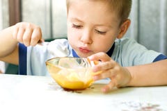 Child Eating Ice Cream Royalty Free Stock Photo