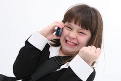 Child (girl) On Cellphone 01 Royalty Free Stock Photos Child (girl) On Cellphone 01 Royalty Free Stock Photos