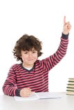 Child In The School Asking For The Floor Royalty Free Stock Images Child In The School Asking For The Floor Royalty Free Stock Images