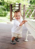 Child Learning To Walk Stock Photography