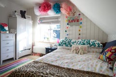 Child's Bedroom In Contemporary Family Home Stock Photos Child's Bedroom In Contemporary Family Home Stock Photos