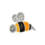 Child S Drawing Of A Happy Bee Royalty Free Stock Photography Child S Drawing Of A Happy Bee Royalty Free Stock Photography