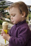 Child With Ice Cream Stock Photo